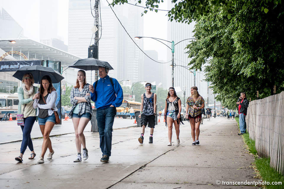 Zapłakany deszczem Chicago Blues Festival