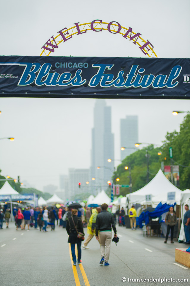 Zapłakany deszczem Chicago Blues Festival