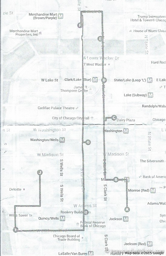 Aktualna mapa fotograficznego spaceru po Chicago #‎KelbyWWPW2015‬ Thank you Teresa Peek!
