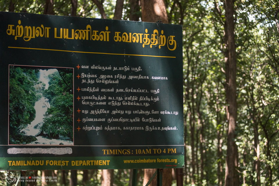 To ostatnia wizyta w Coimbatore - wejście na teren  parku przyrodniczego