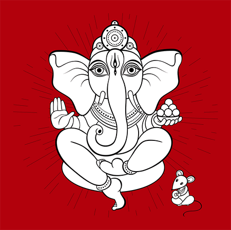 Lord Ganesha with mouse