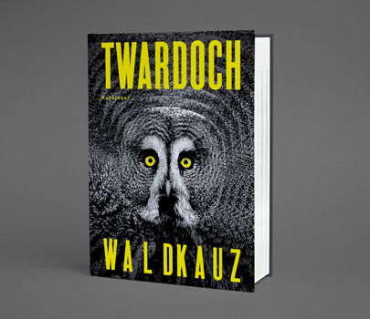 Book cover featuring an owl with bright yellow eyes on a dark background.
